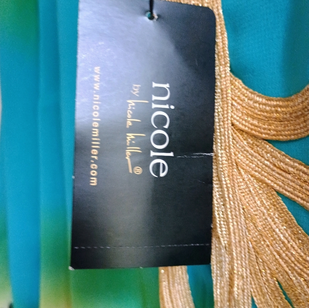 NEW WITH TAGS Nicole by Nicole Miller Tunic Size Small Vibrant With Embroidery - Picture 12 of 13